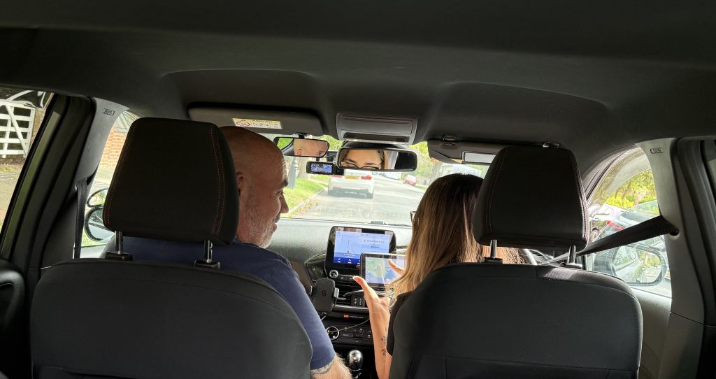 Learning to use a sat nav as part of Pass Plus driving course